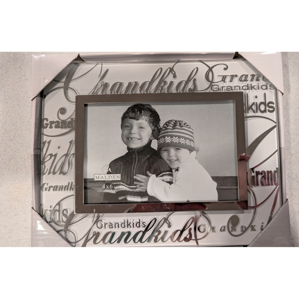 Malden Grandkids 4x6 Glass Photo Frame New In Box Gift Grandma Grandpa